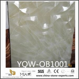 Kvalitní Bílý transparentní ONYX desky na zdi kamenné dlaždice