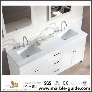 Prefab 36 palce bílé křemenné vanity Tops