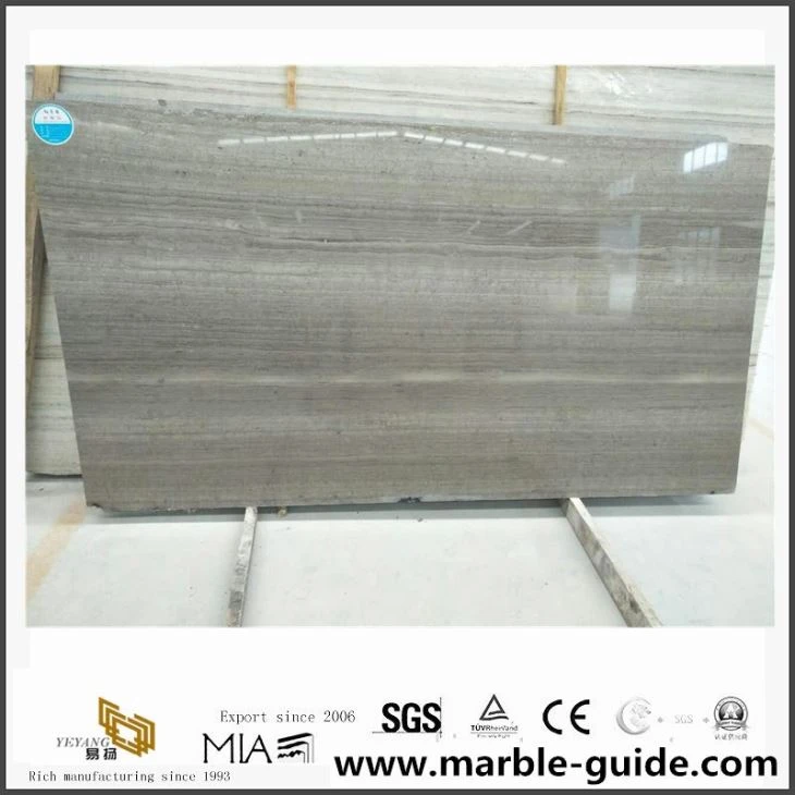 Wooden Grey Marble Slabs For Sale With Cheap Pricing