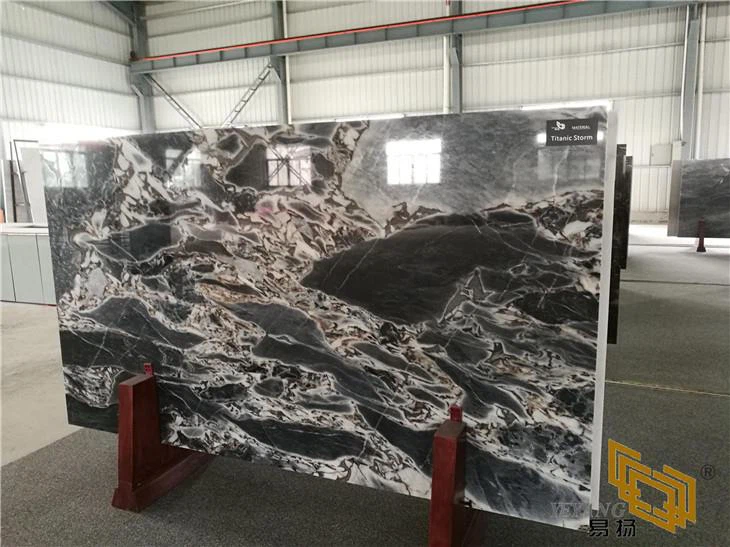 Titanic Storm Marble Slab For Project