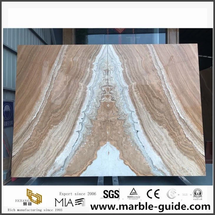 Wooden Onyx Slabs For Interior Wall Design