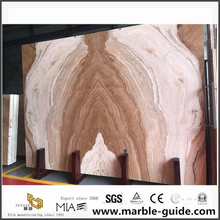 Wooden Onyx Slabs For Interior Wall Design