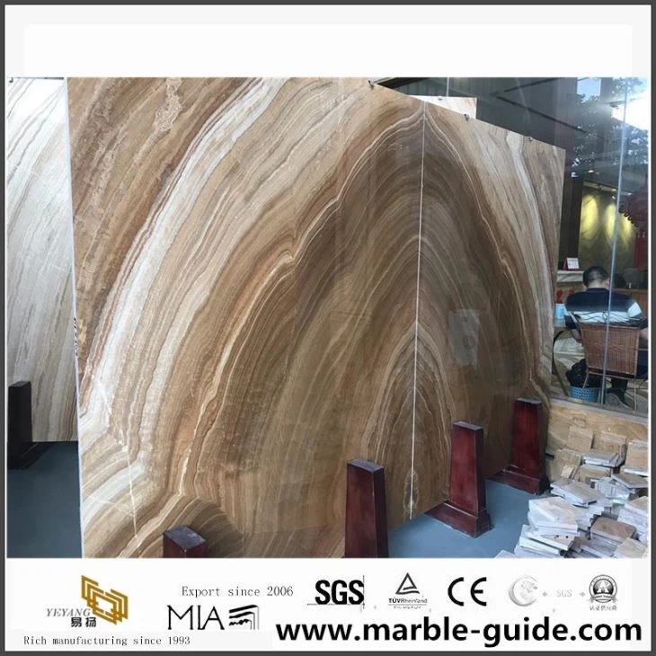 Wooden Onyx Slabs For Interior Wall Design
