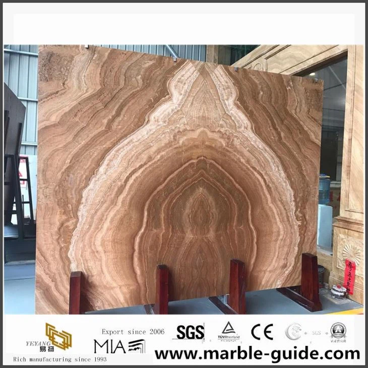 Wooden Onyx Slabs For Interior Wall Design