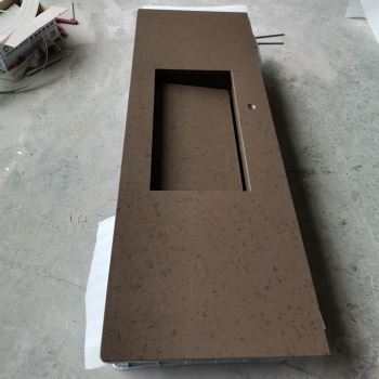 Hnědé Quartz Desky Pro Koupelnový Design