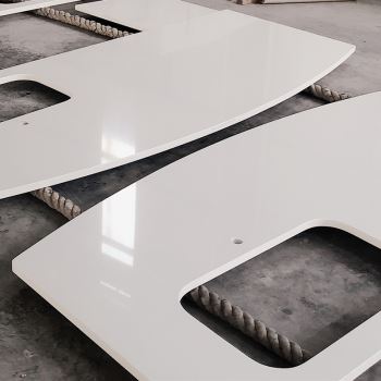 Prefabrikované Bílé Quartz Desky do kuchyně